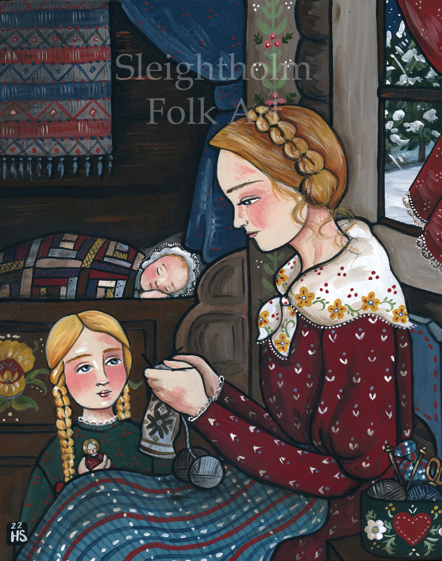 New Painting- Selbu&nbsp;Knitter